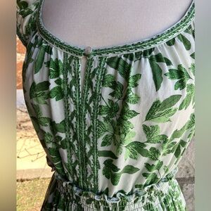 Max Studio Linen Blend Botanical Print Dress (Sz M)